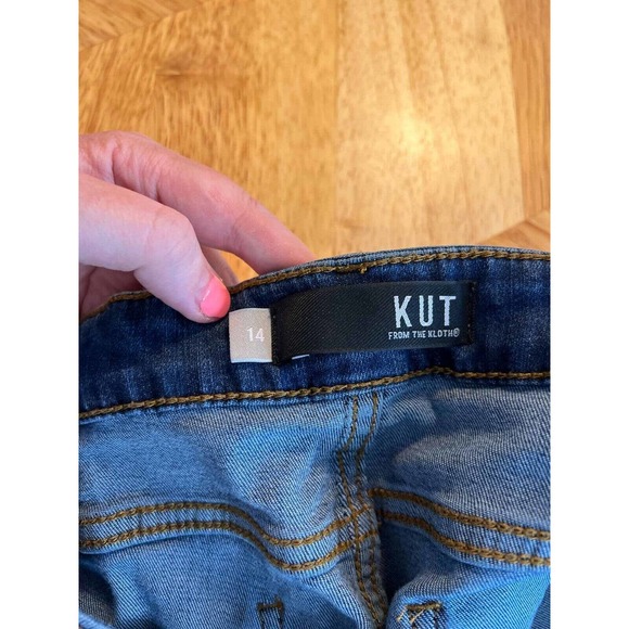 Kut From The Kloth Womens Jeans Size 14 Ankle Skinny Jeans Dark Wash Stretch - Picture 11 of 15